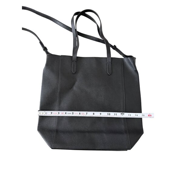 RALPH LAUREN Pebble Black Tote Bag w/ Shoulder Strap - Picture 5 of 12